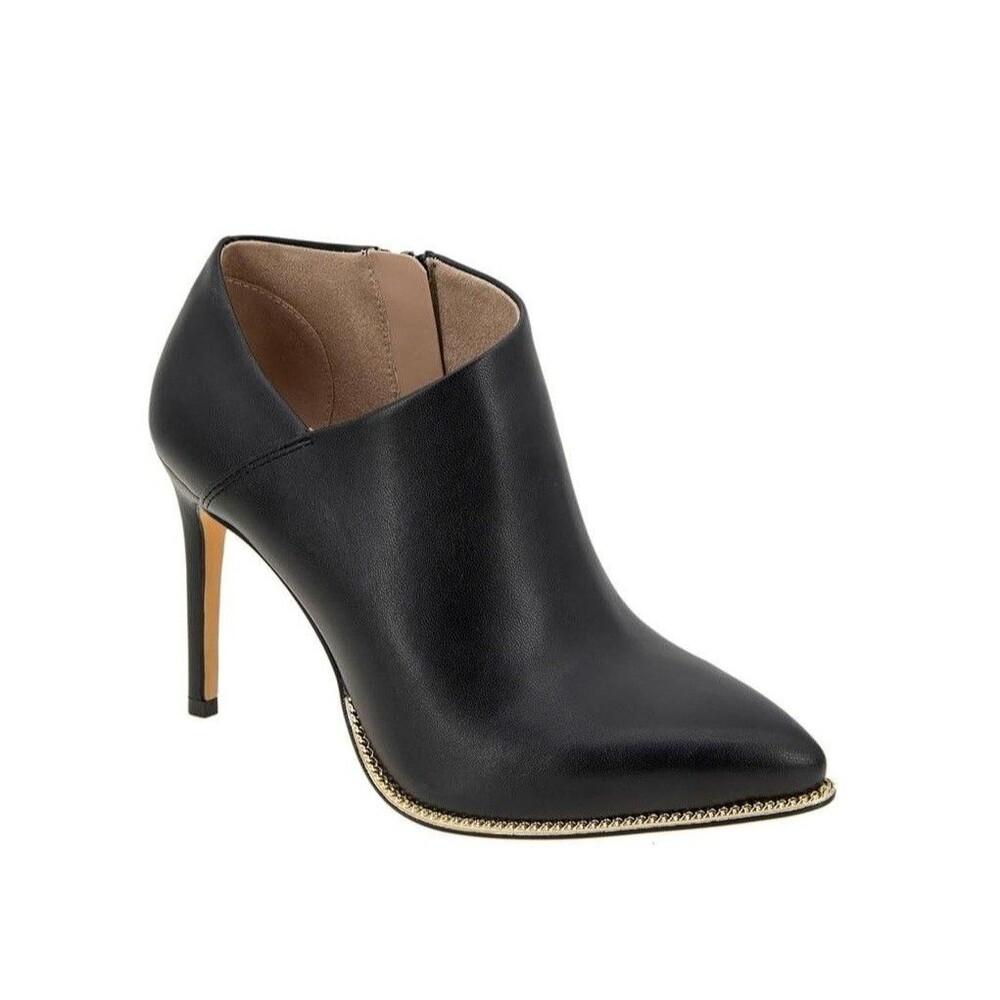 BCBGeneration Womens 10 M Black Hadix Faux Leather Ankle Booties NIB PU4